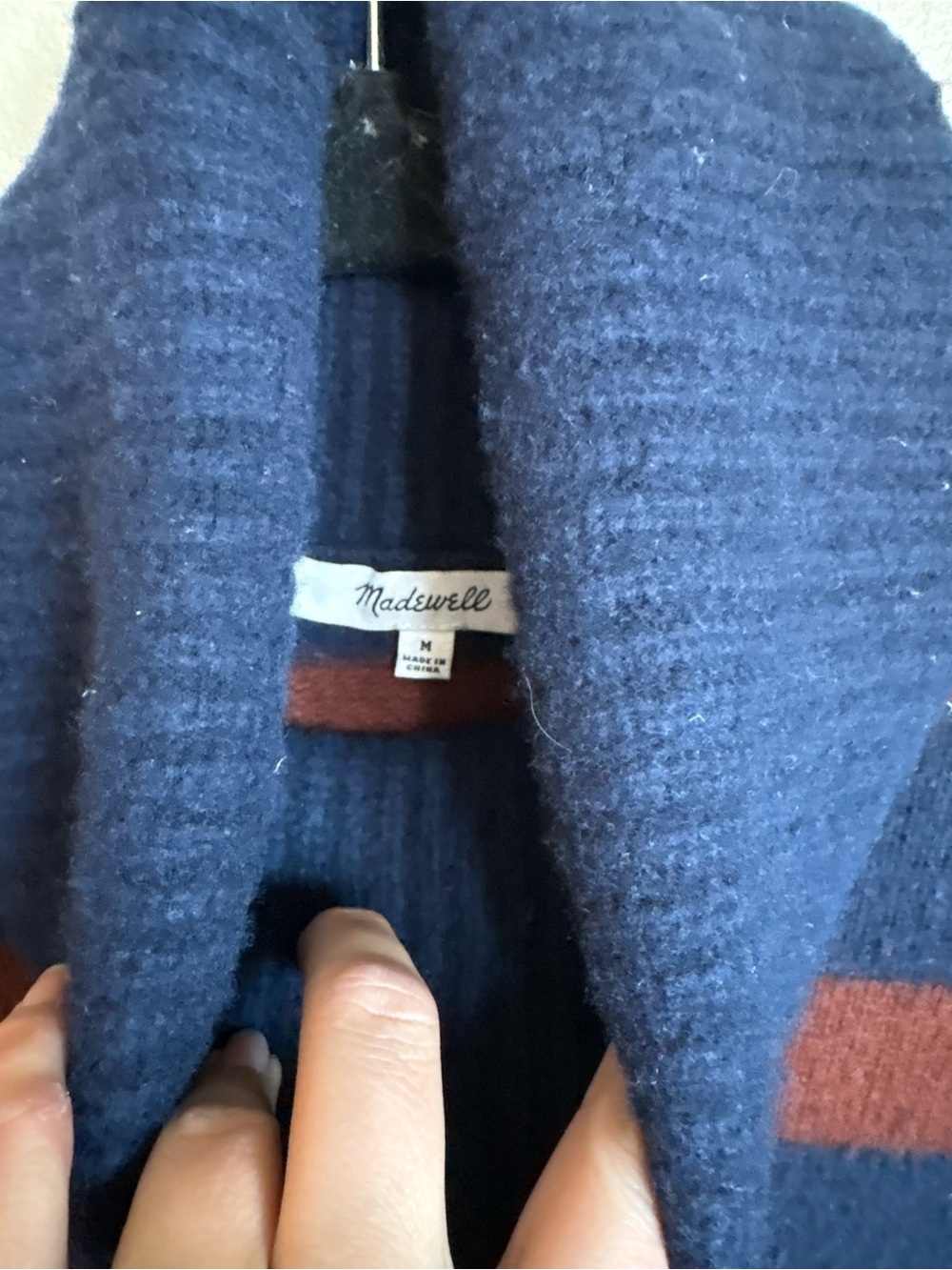 Madewell Striped Wool Blend Turtleneck Sweater Oversized - Picture 8 of 9